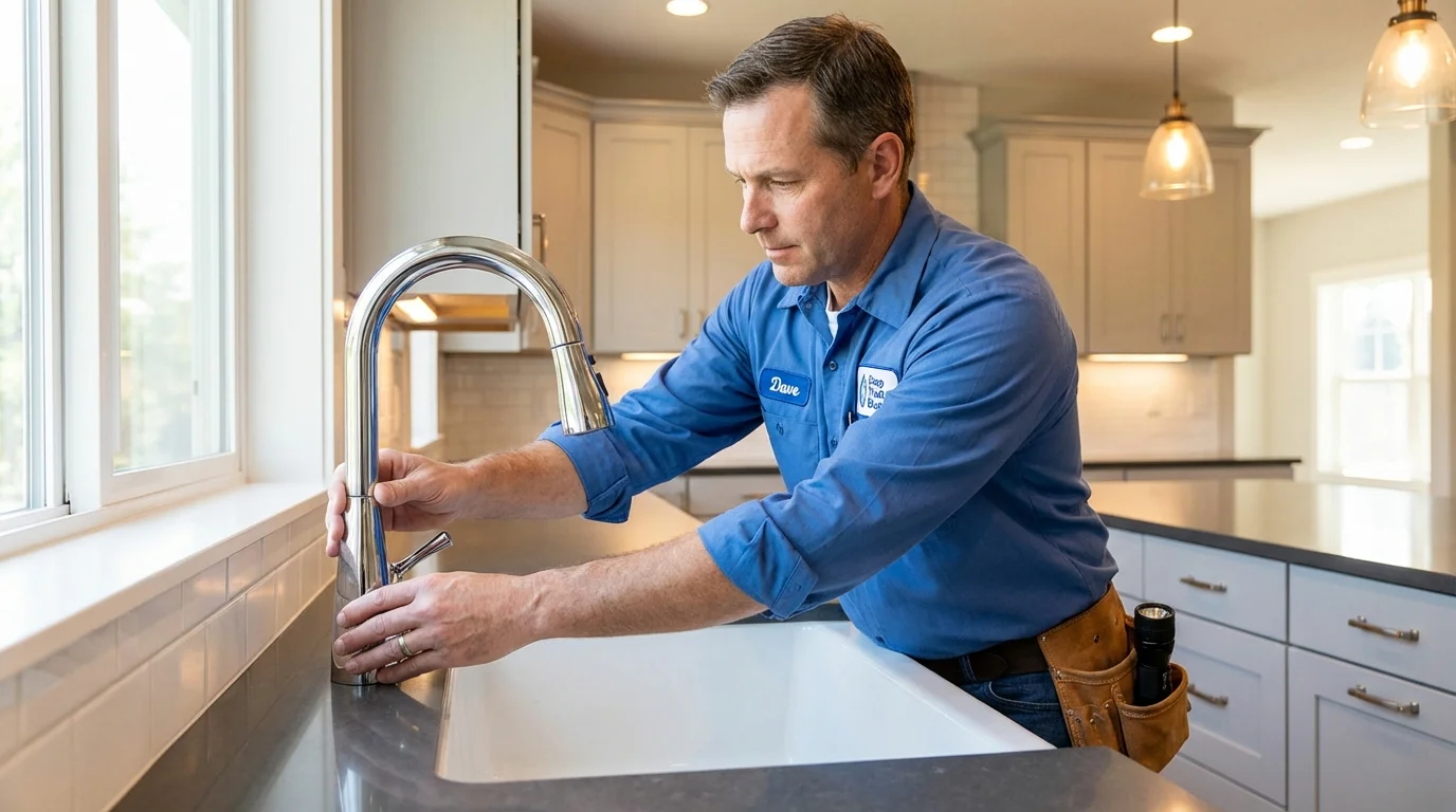 Kitchen faucet installation by Johns Plumbing LLC in Corsicana