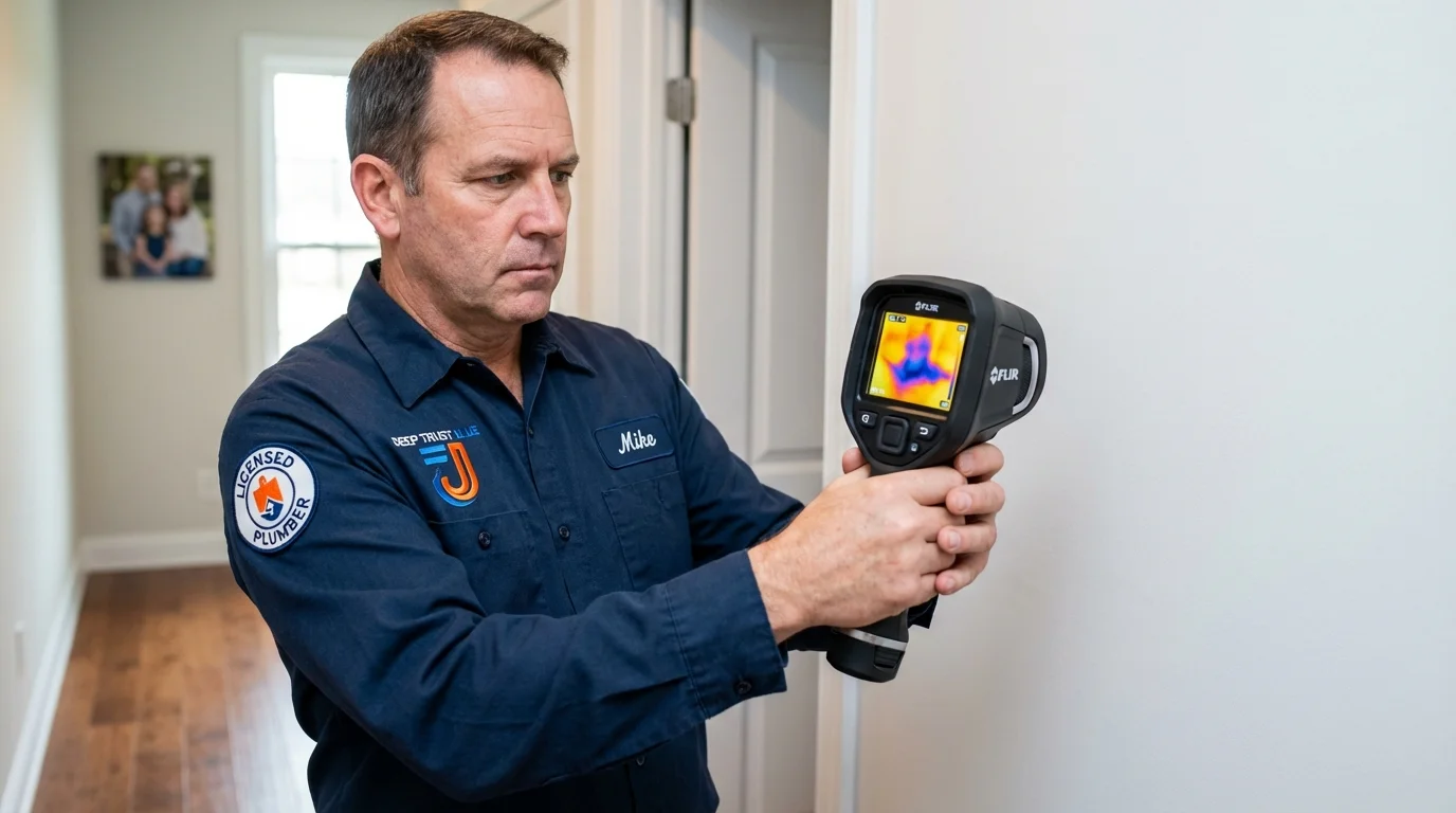 Thermal imaging leak detection by Johns Plumbing LLC in Corsicana
